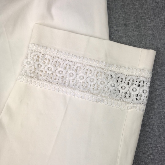 Alfani White Lace Detail Slim Pant Plus Size - Picture 5 of 6